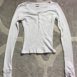 TNA Henley Slim Fit Long Sleeve Tee